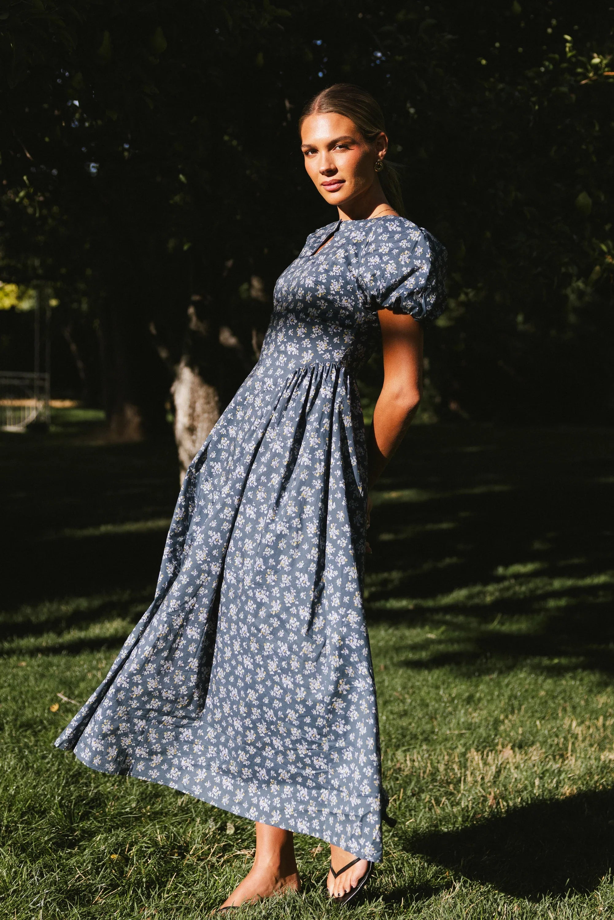 Baylor Floral Maxi Dress in Blue FINAL SALE