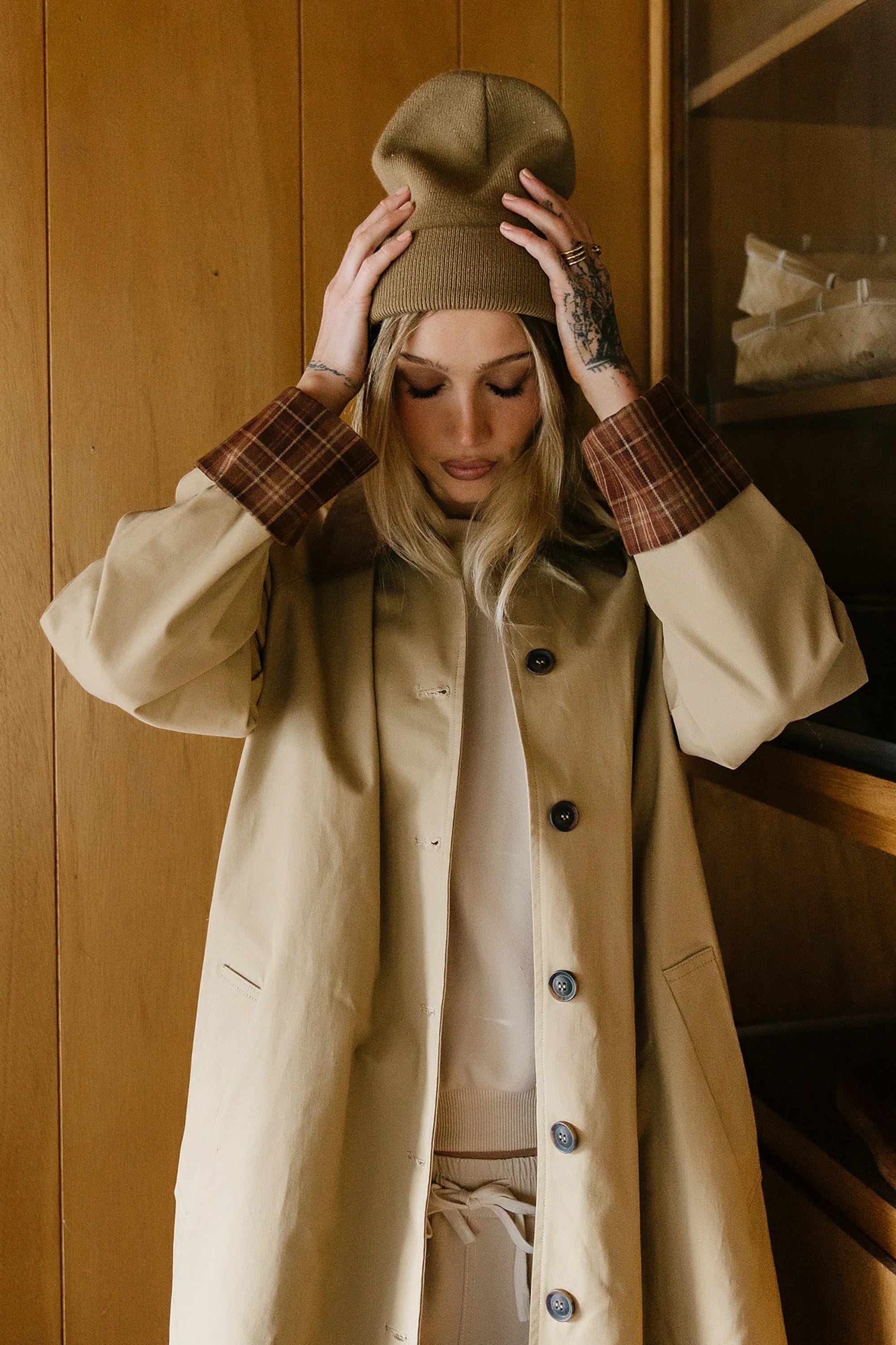 Tulie Contrast Trench Coat