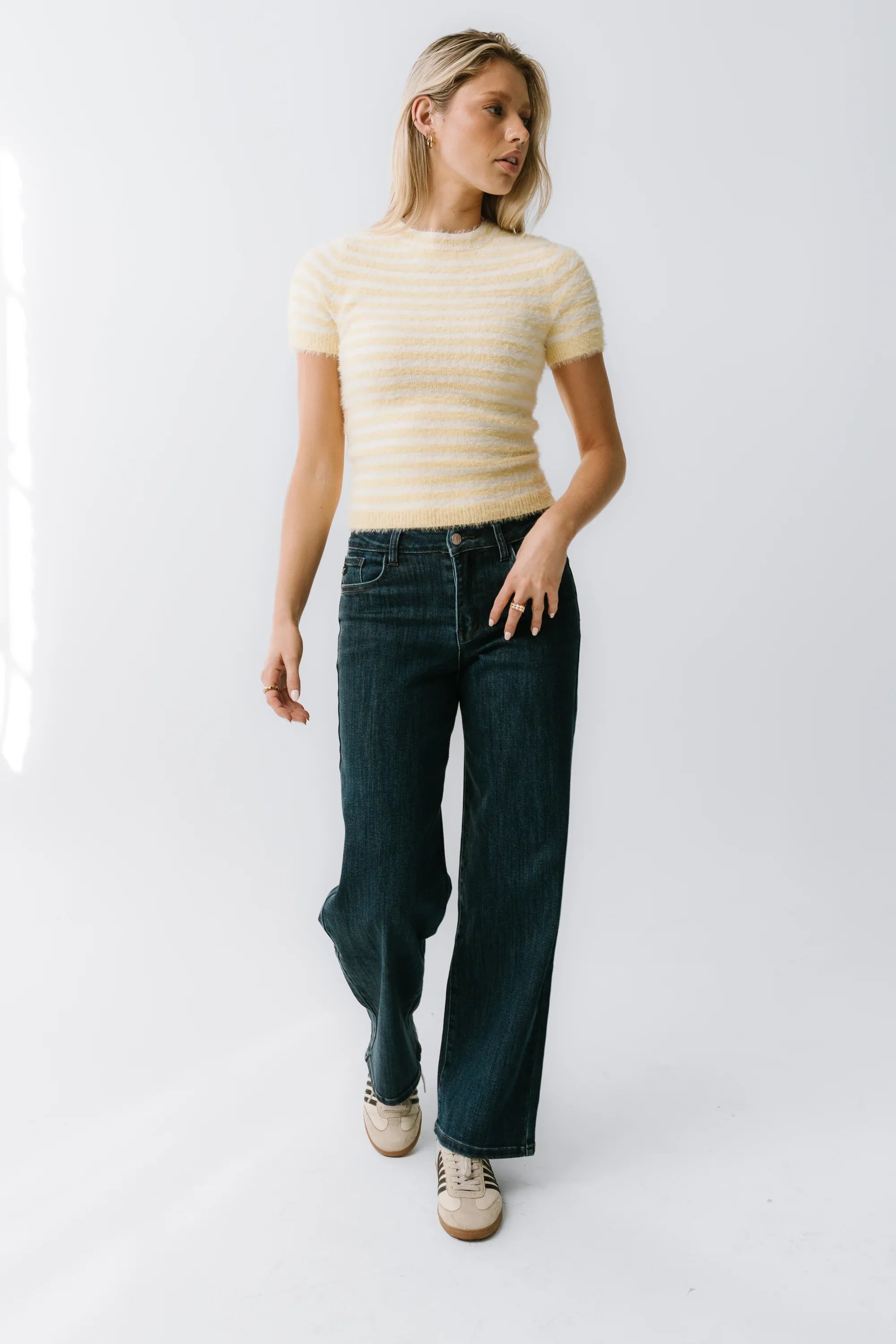 Mazie Fuzzy Sweater in Yellow
