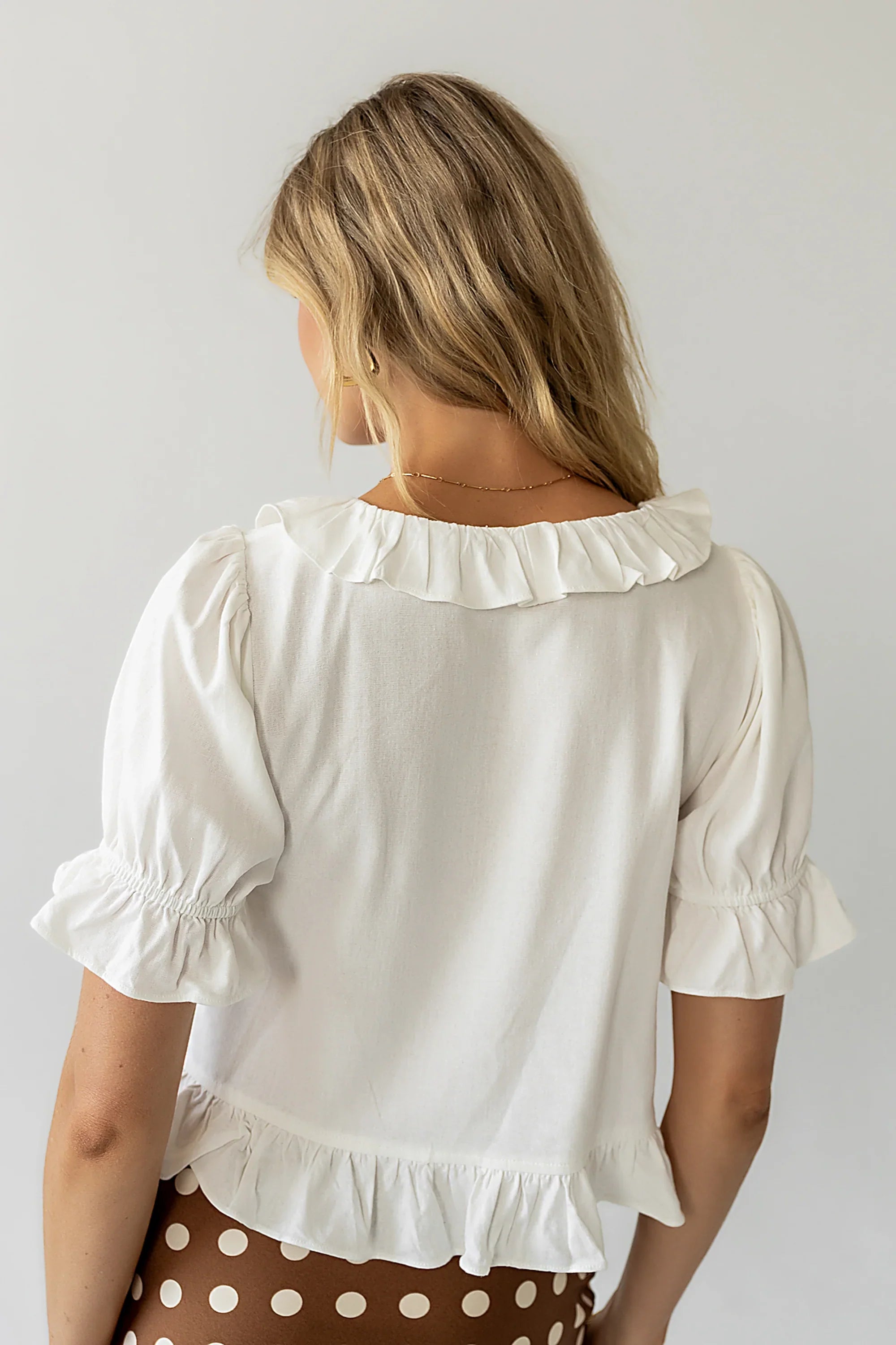 Lottie Blouse in Ivory FINAL SALE