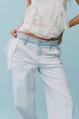Kendall Striped Wide Leg Jeans