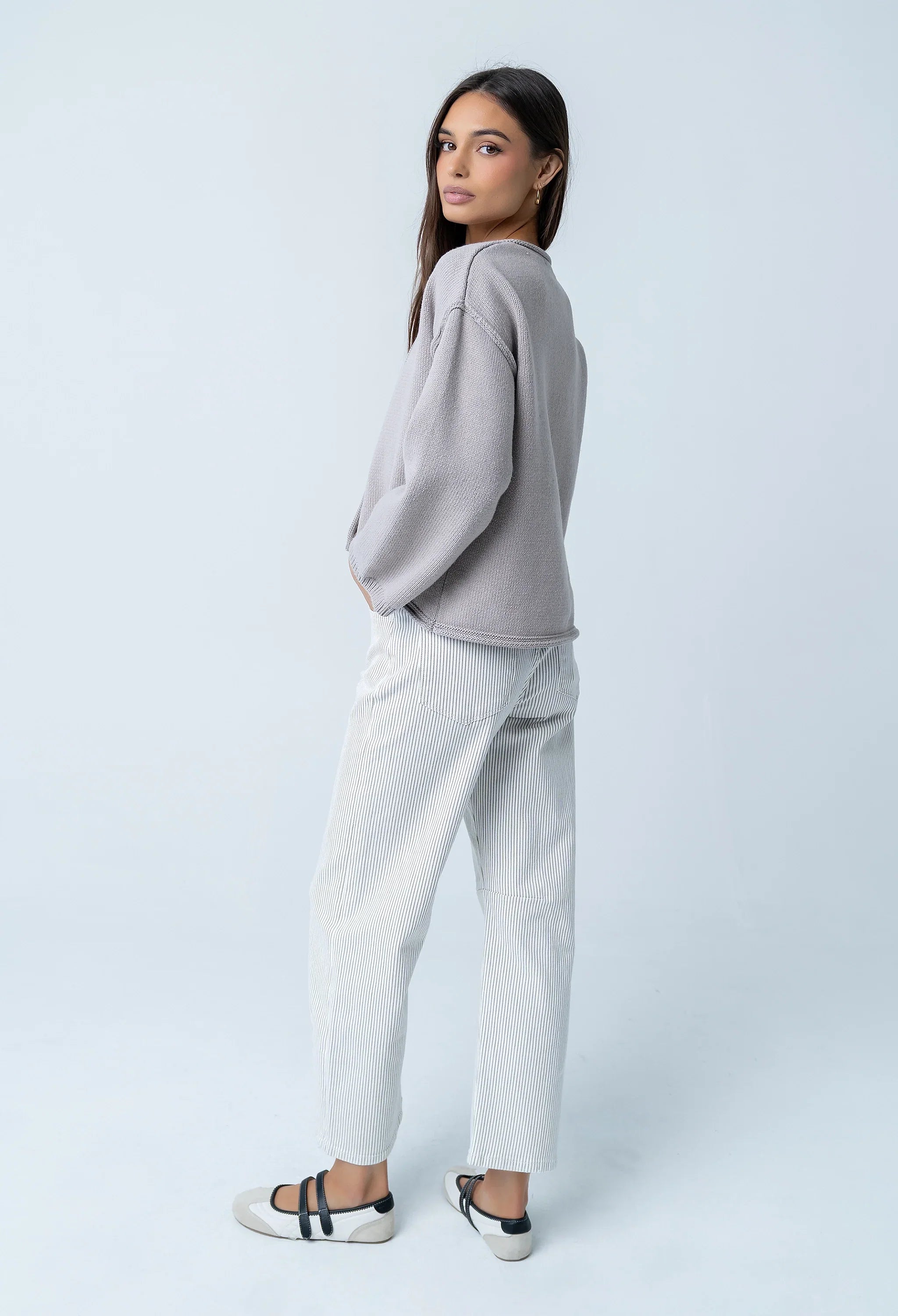 Carlie Knit Cardigan in Taupe