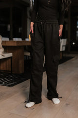Joanna Cargo Sweatpants in Black FINAL SALE