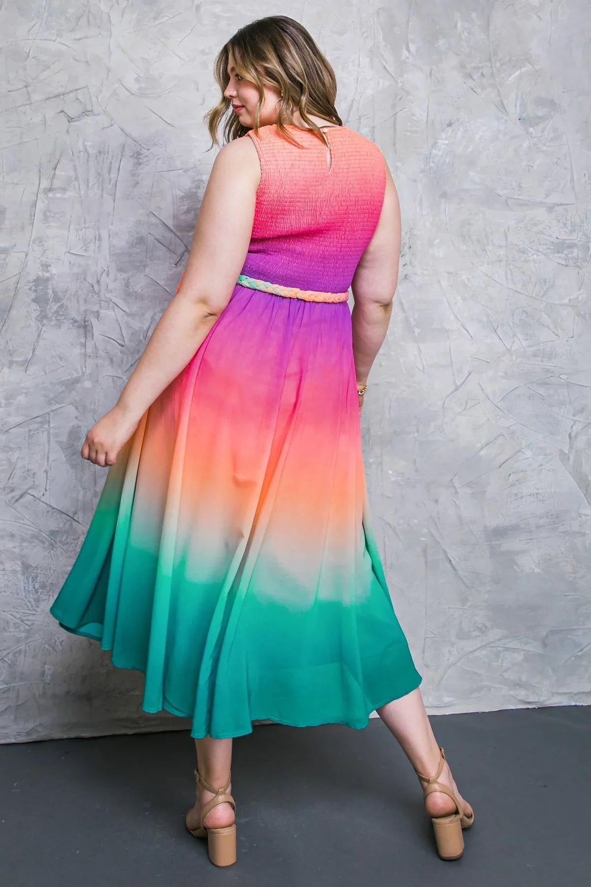 CATER TO YOU MULTI COLOR MIDI DRESS