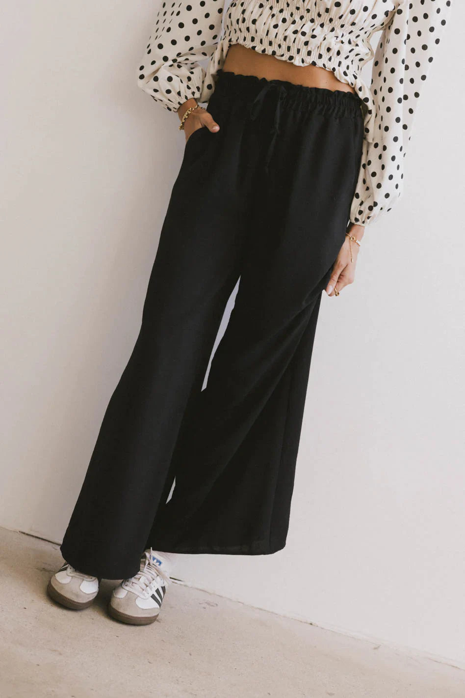 Mina Wide Leg Pants in Black FINAL SALE