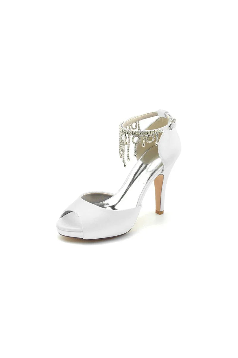 Burgundy Stiletto Heels with Ornate Chain Detail