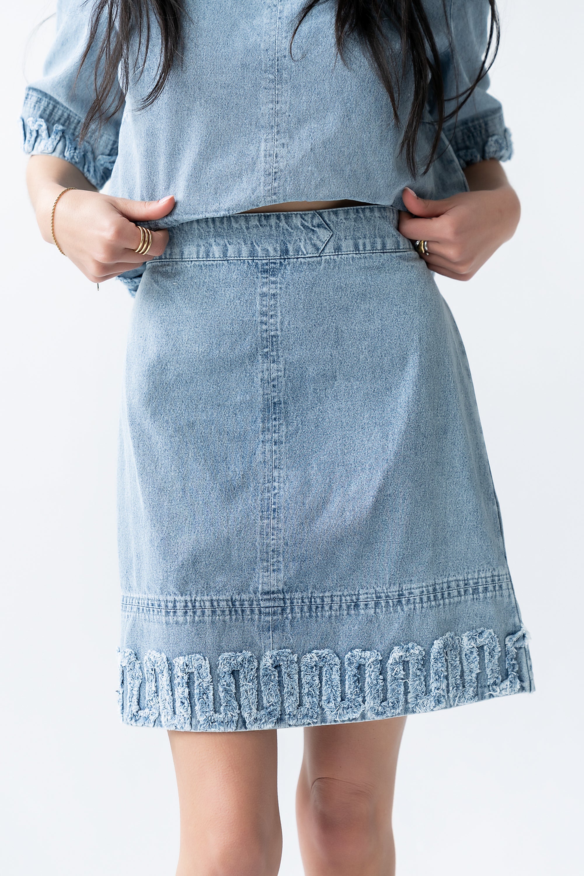 Jana Denim Skirt in Light Wash