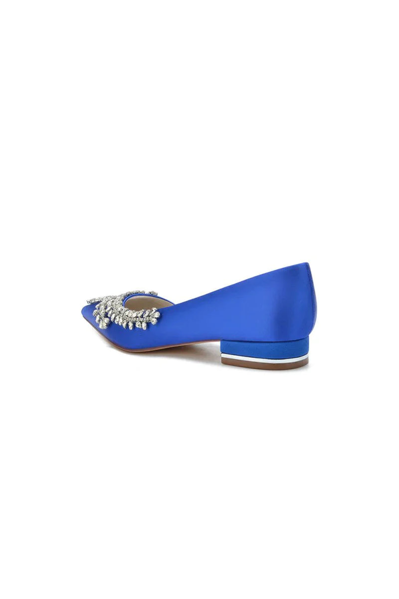 Rhinestone Pointed Toe Kitten Heels