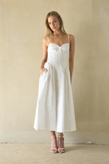NIA Destene Open Back Midi Dress