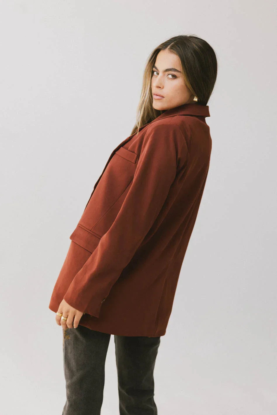 Crystal Blazer in Brick FINAL SALE