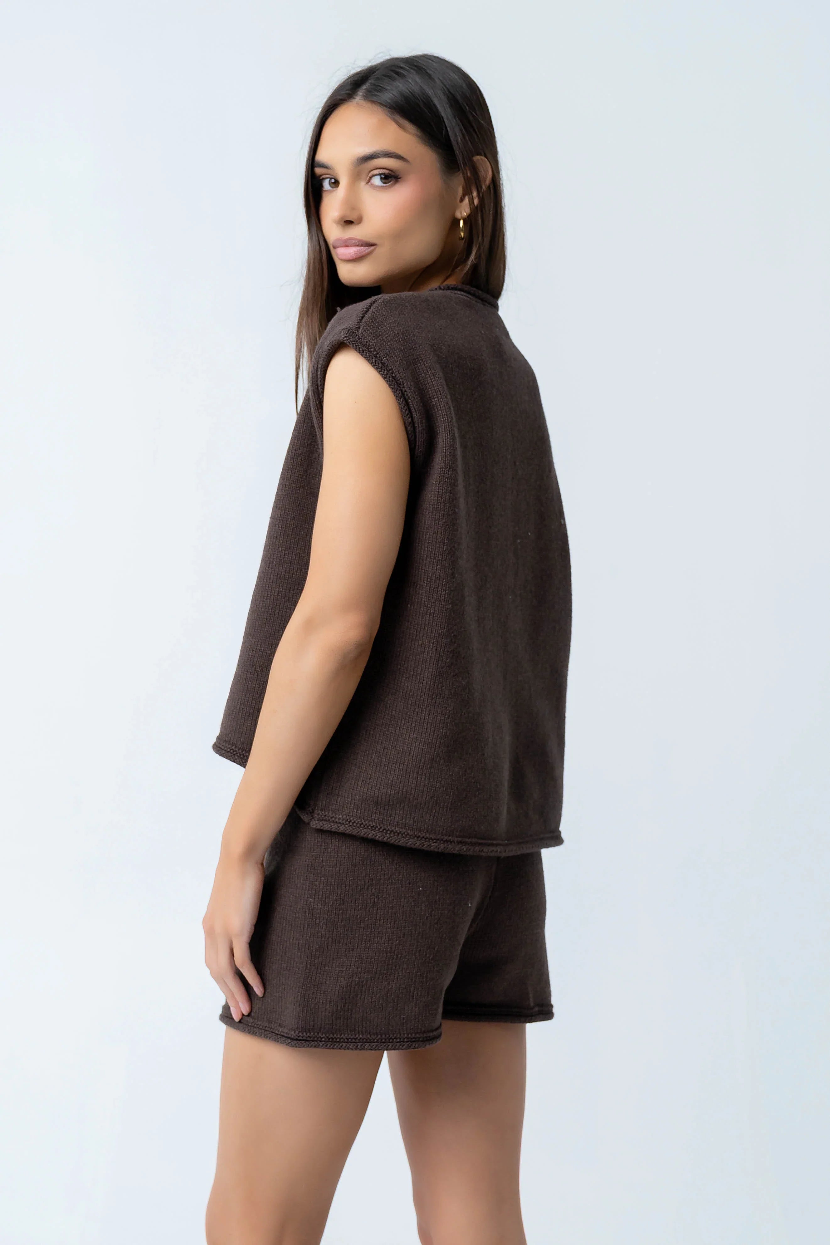 Paige Knit Sweater in Brown