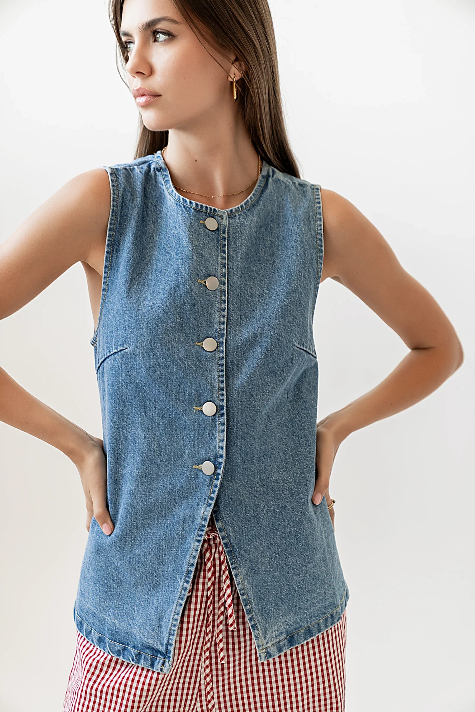 Lyra Denim Vest FINAL SALE