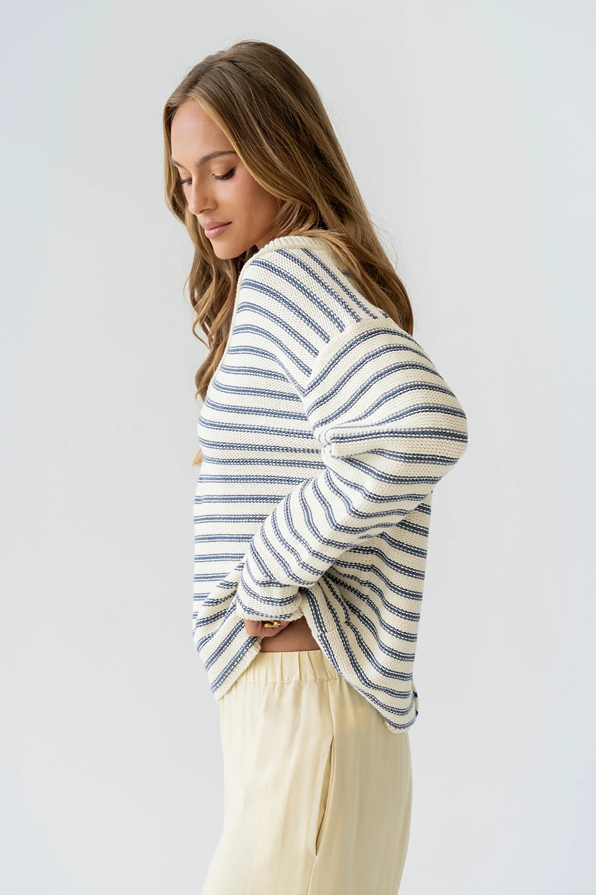 Amberly Striped Oversized Sweater