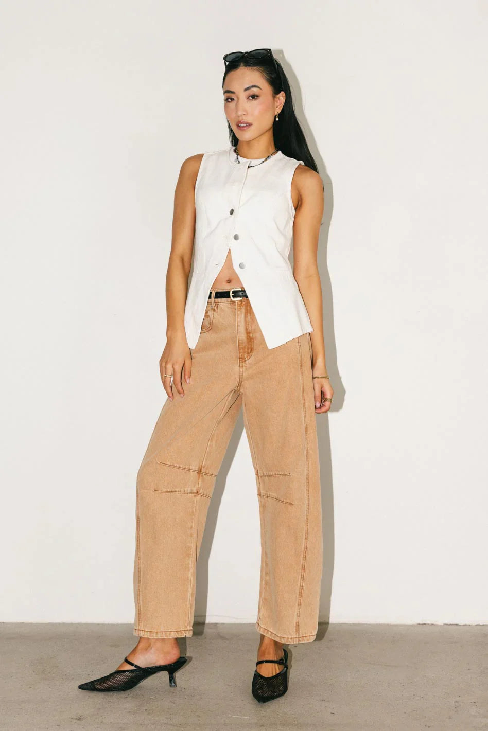 Lisette Barrel Jean in Rust FINAL SALE