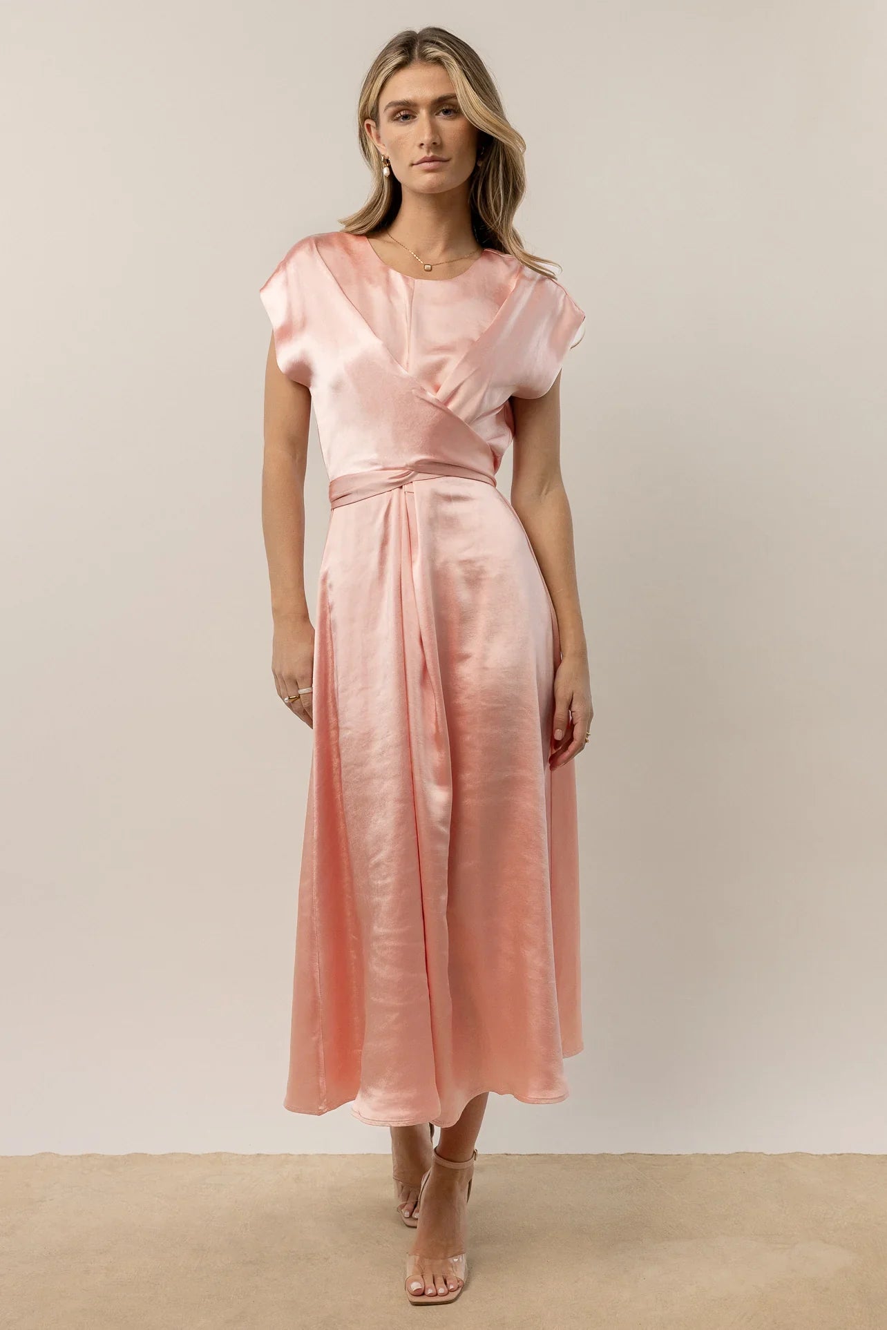 Rosalind Midi Dress in Pink FINAL SALE
