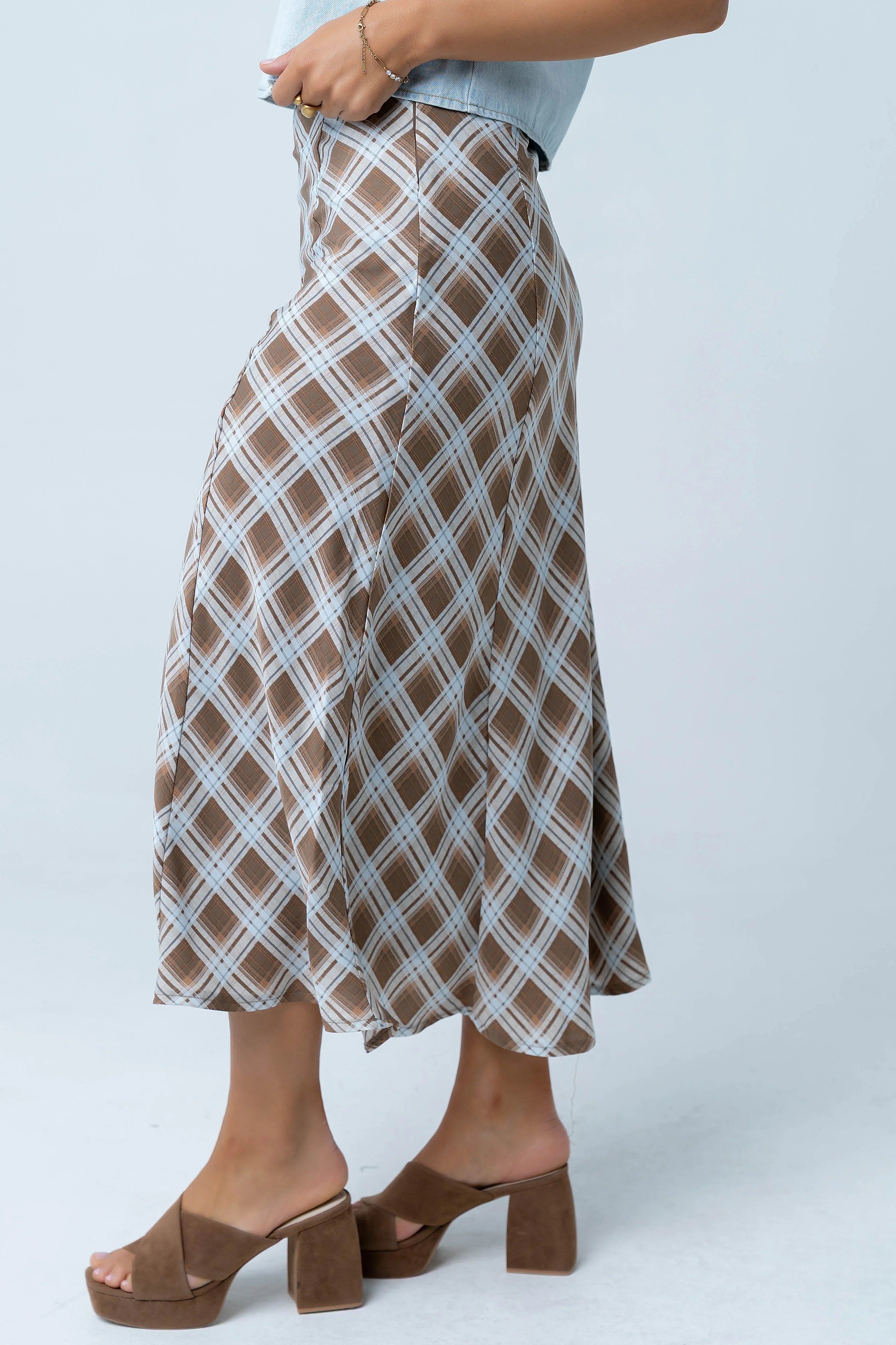 Zadie Plaid Maxi Skirt